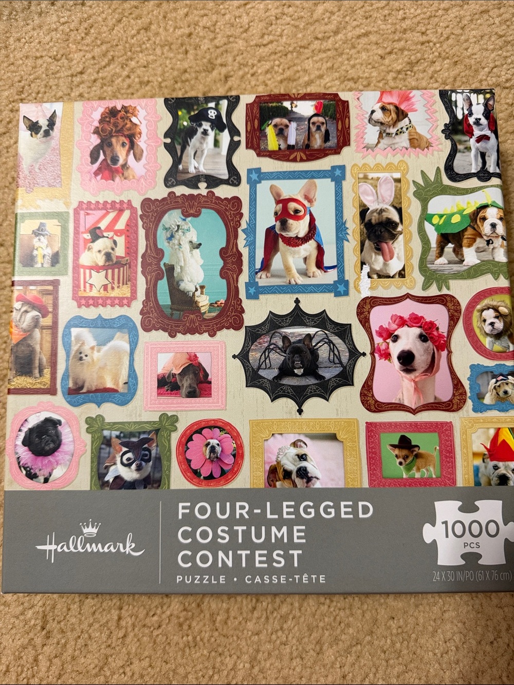 🆕Hallmark Four-Legged Costume Contest Puzzle — Multi-Color Dog Frames 1000 piece